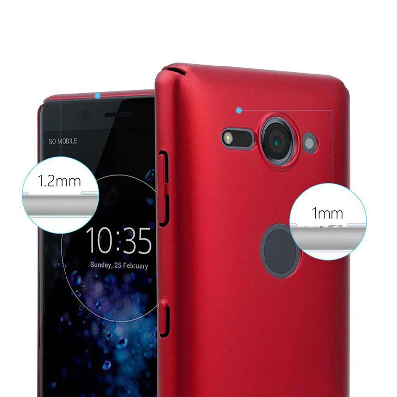 Cadorabo Hülle kompatibel mit Sony Xperia XZ2 COMPACT Hard Case Schutzhülle in Metall Optik gegen Kratzer und Stöße