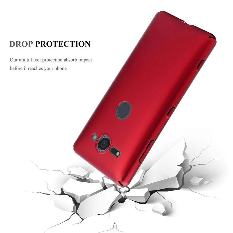 Cadorabo Hülle kompatibel mit Sony Xperia XZ2 COMPACT Hard Case Schutzhülle in Metall Optik gegen Kratzer und Stöße