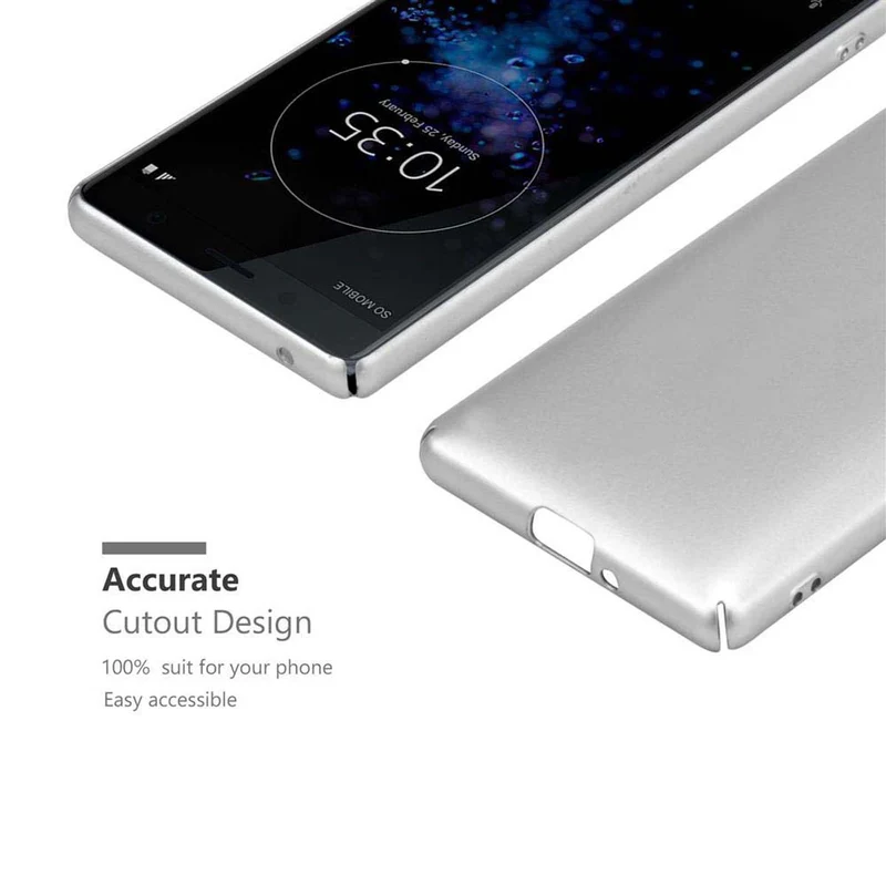 Cadorabo Hülle kompatibel mit Sony Xperia XZ2 COMPACT Hard Case Schutzhülle in Metall Optik gegen Kratzer und Stöße