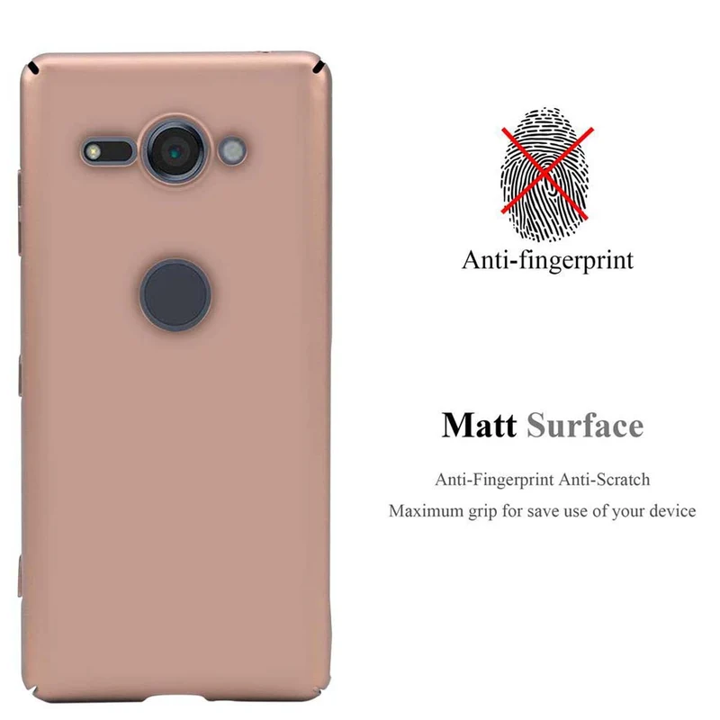 Cadorabo Hülle kompatibel mit Sony Xperia XZ2 COMPACT Hard Case Schutzhülle in Metall Optik gegen Kratzer und Stöße