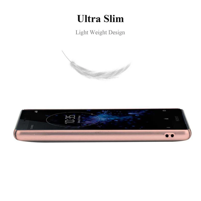 Cadorabo Hülle kompatibel mit Sony Xperia XZ2 COMPACT Hard Case Schutzhülle in Metall Optik gegen Kratzer und Stöße