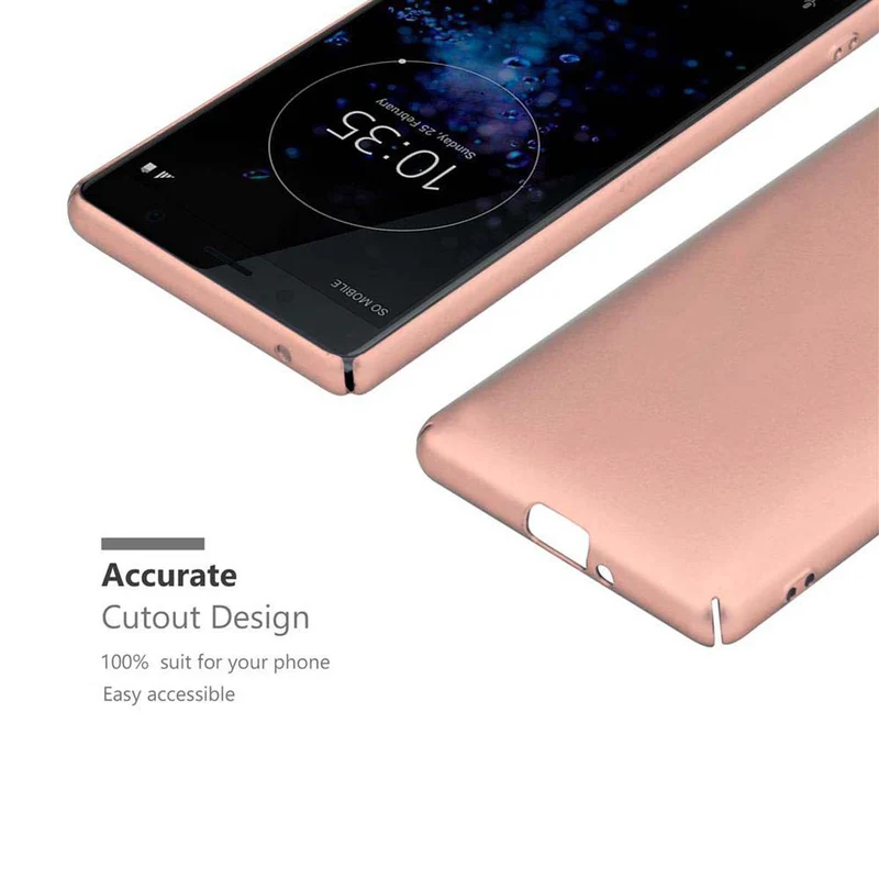 Cadorabo Hülle kompatibel mit Sony Xperia XZ2 COMPACT Hard Case Schutzhülle in Metall Optik gegen Kratzer und Stöße