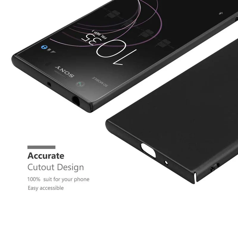 Cadorabo Hülle kompatibel mit Sony Xperia XZ1 Hard Case Schutzhülle in Metall Optik gegen Kratzer und Stöße