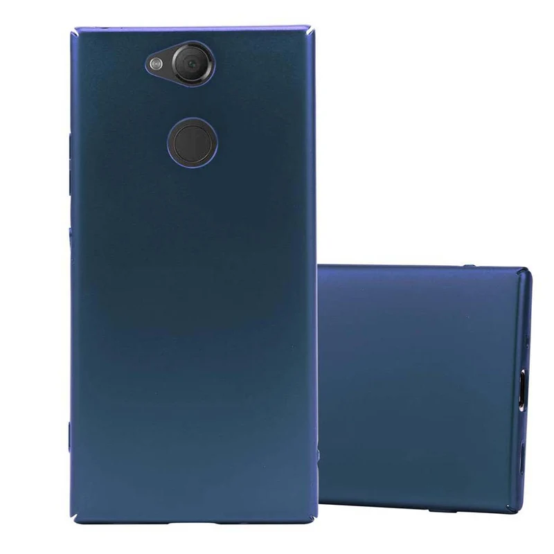 Cadorabo Hülle kompatibel mit Sony Xperia XA2 Hard Case Schutzhülle in Metall Optik gegen Kratzer und Stöße