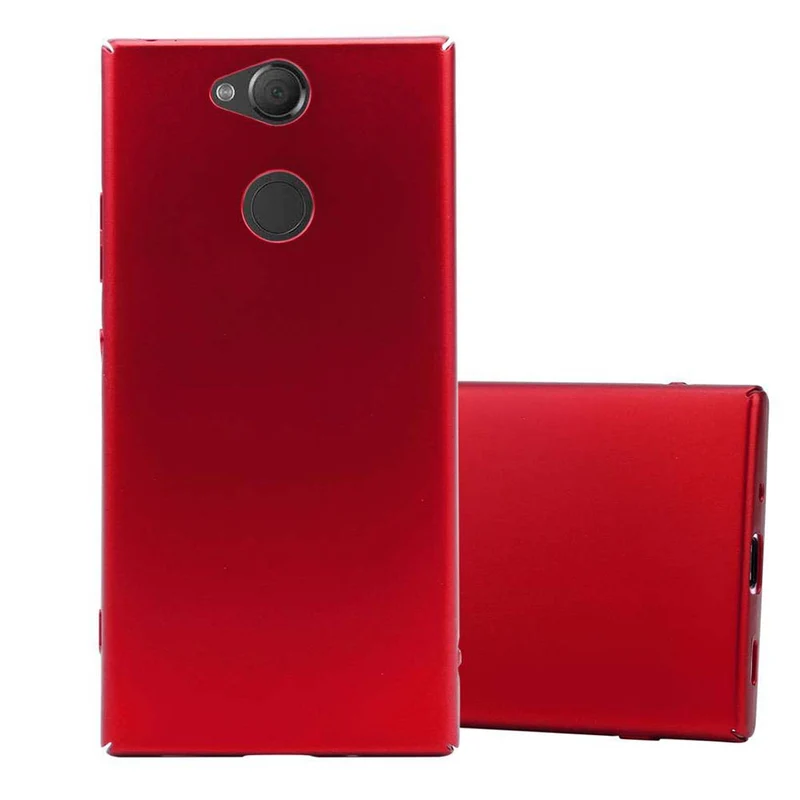 Cadorabo Hülle kompatibel mit Sony Xperia XA2 Hard Case Schutzhülle in Metall Optik gegen Kratzer und Stöße