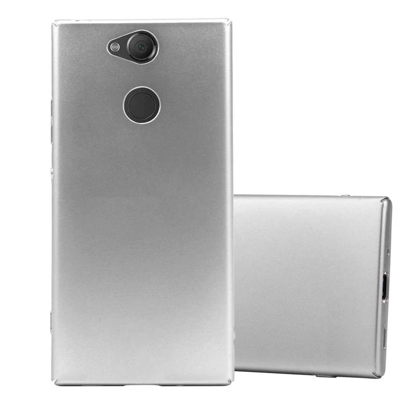 Cadorabo Hülle kompatibel mit Sony Xperia XA2 Hard Case Schutzhülle in Metall Optik gegen Kratzer und Stöße