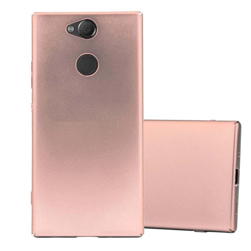 Cadorabo Hülle kompatibel mit Sony Xperia XA2 Hard Case Schutzhülle in Metall Optik gegen Kratzer und Stöße