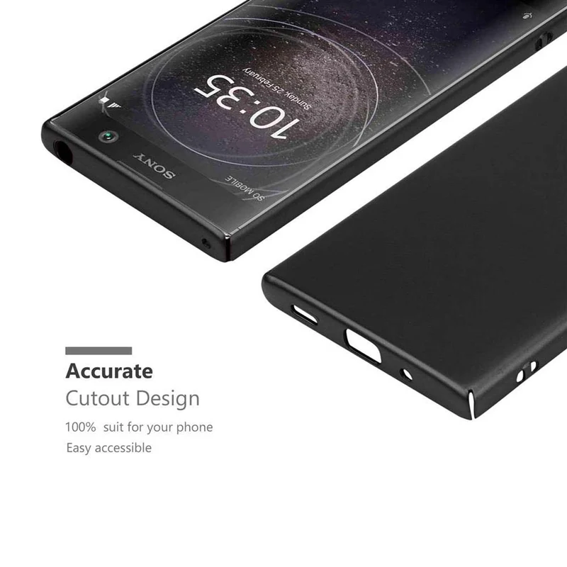 Cadorabo Hülle kompatibel mit Sony Xperia XA2 Hard Case Schutzhülle in Metall Optik gegen Kratzer und Stöße