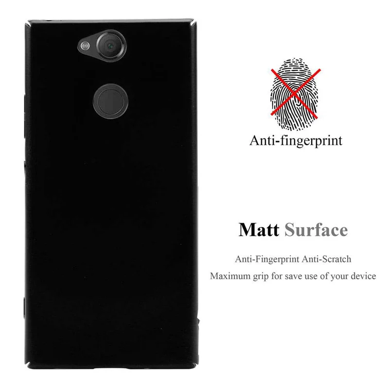 Cadorabo Hülle kompatibel mit Sony Xperia XA2 Hard Case Schutzhülle in Metall Optik gegen Kratzer und Stöße