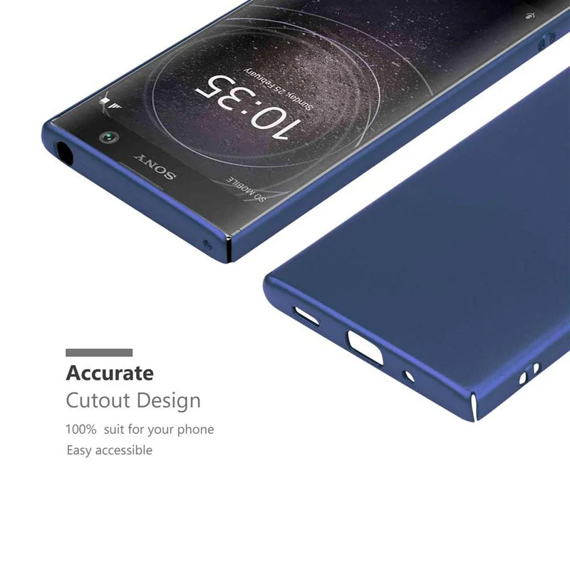 Cadorabo Hülle kompatibel mit Sony Xperia XA2 Hard Case Schutzhülle in Metall Optik gegen Kratzer und Stöße