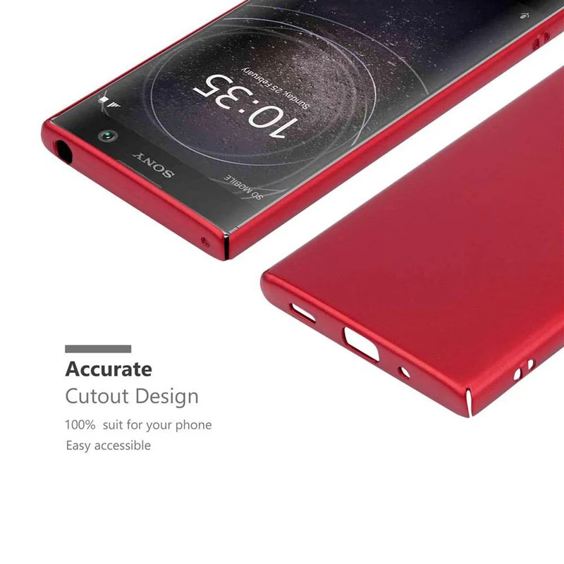 Cadorabo Hülle kompatibel mit Sony Xperia XA2 Hard Case Schutzhülle in Metall Optik gegen Kratzer und Stöße