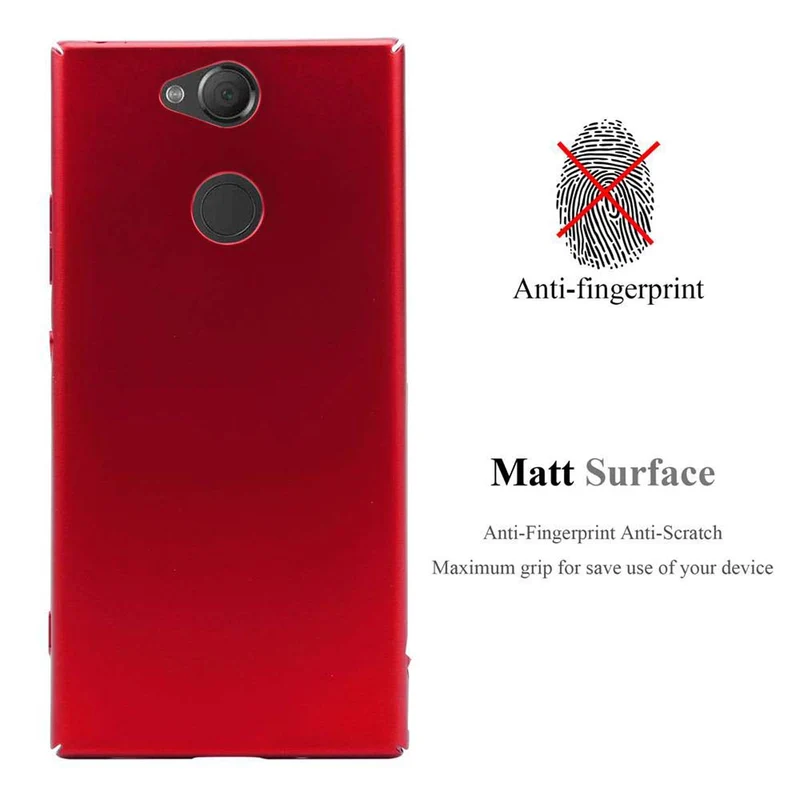 Cadorabo Hülle kompatibel mit Sony Xperia XA2 Hard Case Schutzhülle in Metall Optik gegen Kratzer und Stöße