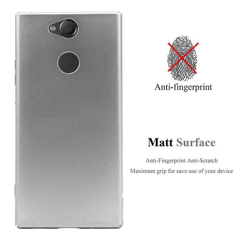 Cadorabo Hülle kompatibel mit Sony Xperia XA2 Hard Case Schutzhülle in Metall Optik gegen Kratzer und Stöße