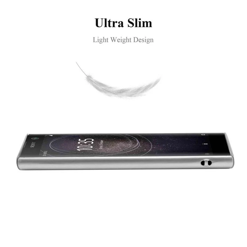 Cadorabo Hülle kompatibel mit Sony Xperia XA2 Hard Case Schutzhülle in Metall Optik gegen Kratzer und Stöße