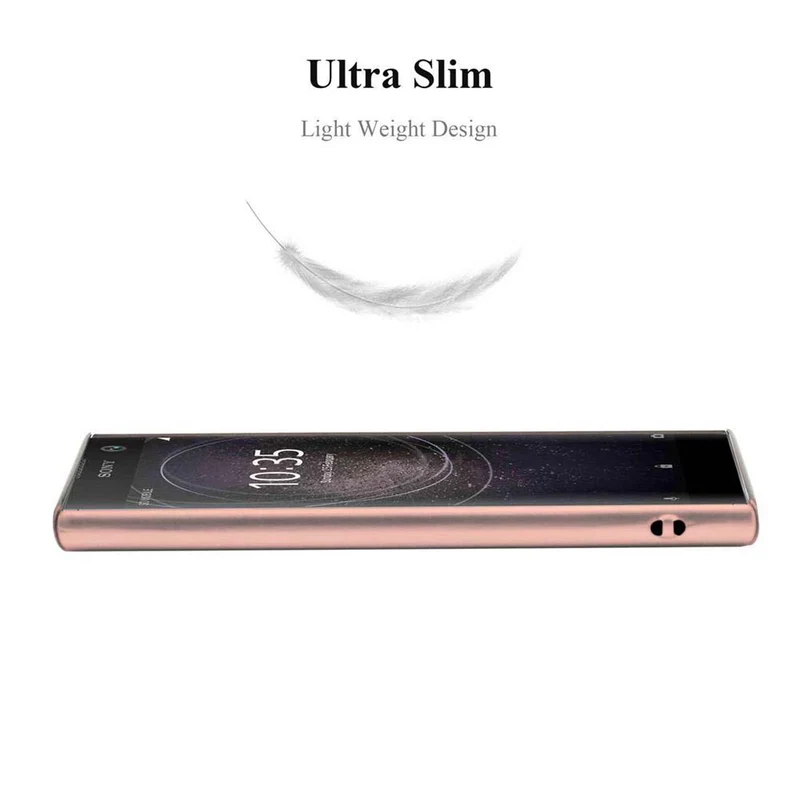 Cadorabo Hülle kompatibel mit Sony Xperia XA2 Hard Case Schutzhülle in Metall Optik gegen Kratzer und Stöße