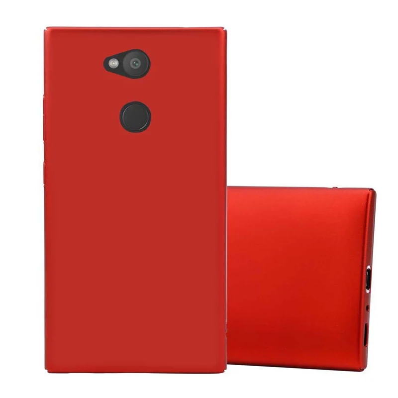 Cadorabo Hülle kompatibel mit Sony Xperia L2 Hard Case Schutzhülle in Metall Optik gegen Kratzer und Stöße