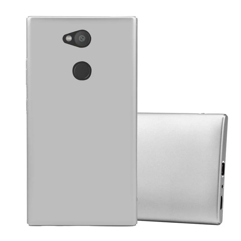 Cadorabo Hülle kompatibel mit Sony Xperia L2 Hard Case Schutzhülle in Metall Optik gegen Kratzer und Stöße
