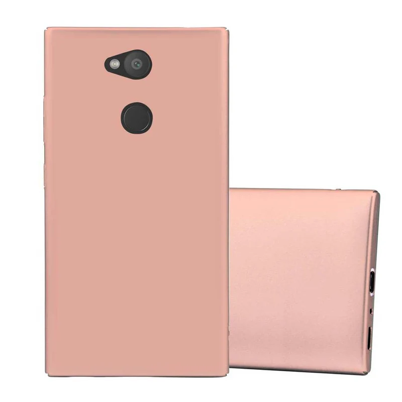 Cadorabo Hülle kompatibel mit Sony Xperia L2 Hard Case Schutzhülle in Metall Optik gegen Kratzer und Stöße