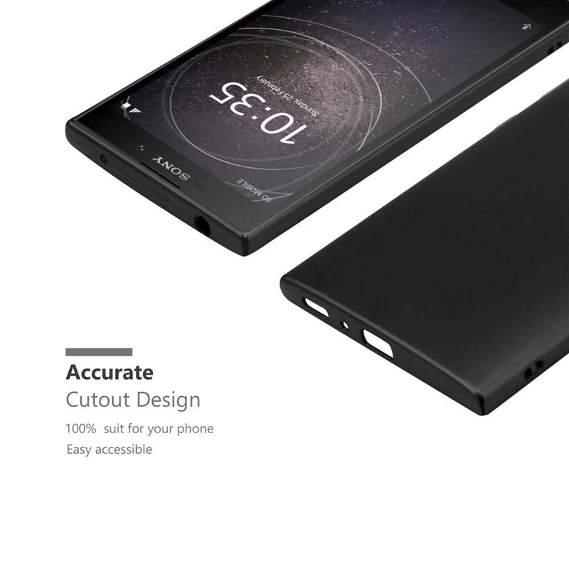 Cadorabo Hülle kompatibel mit Sony Xperia L2 Hard Case Schutzhülle in Metall Optik gegen Kratzer und Stöße