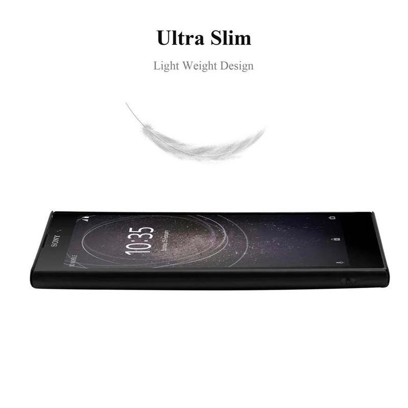 Cadorabo Hülle kompatibel mit Sony Xperia L2 Hard Case Schutzhülle in Metall Optik gegen Kratzer und Stöße