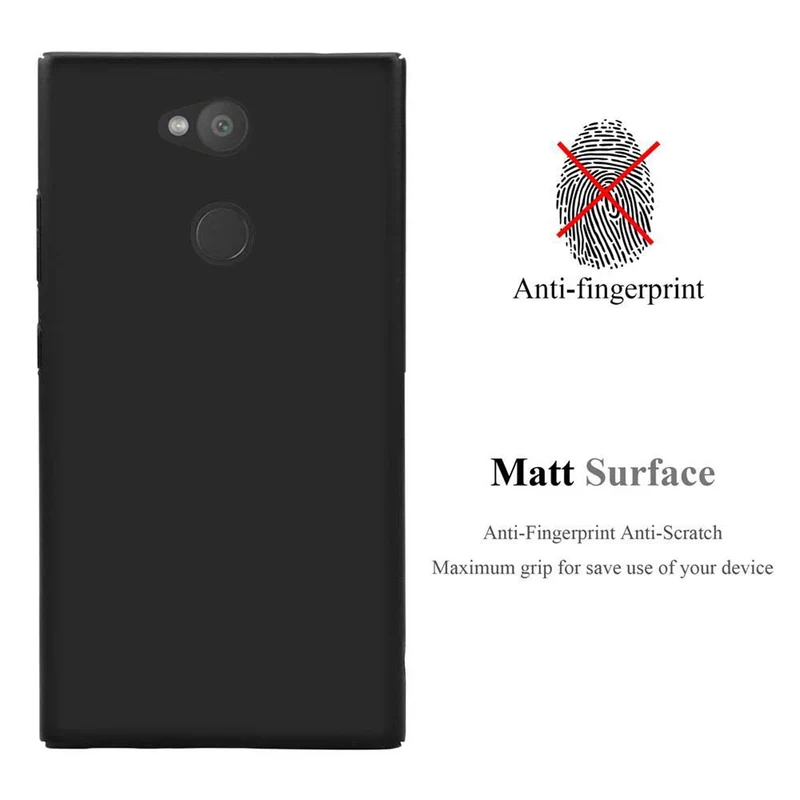 Cadorabo Hülle kompatibel mit Sony Xperia L2 Hard Case Schutzhülle in Metall Optik gegen Kratzer und Stöße
