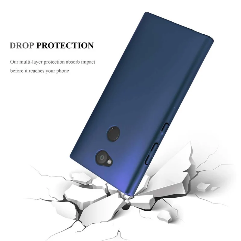 Cadorabo Hülle kompatibel mit Sony Xperia L2 Hard Case Schutzhülle in Metall Optik gegen Kratzer und Stöße