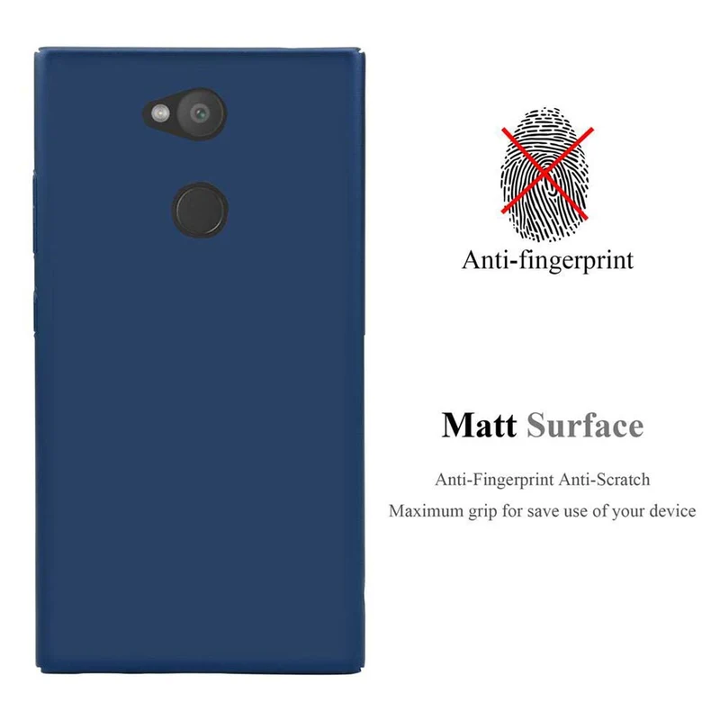 Cadorabo Hülle kompatibel mit Sony Xperia L2 Hard Case Schutzhülle in Metall Optik gegen Kratzer und Stöße