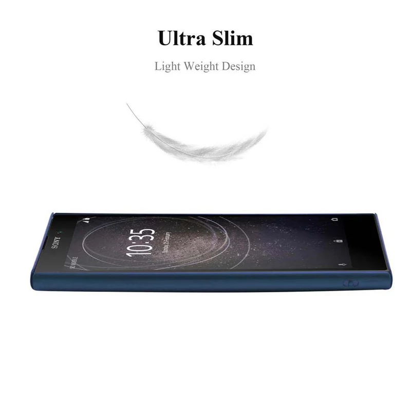 Cadorabo Hülle kompatibel mit Sony Xperia L2 Hard Case Schutzhülle in Metall Optik gegen Kratzer und Stöße