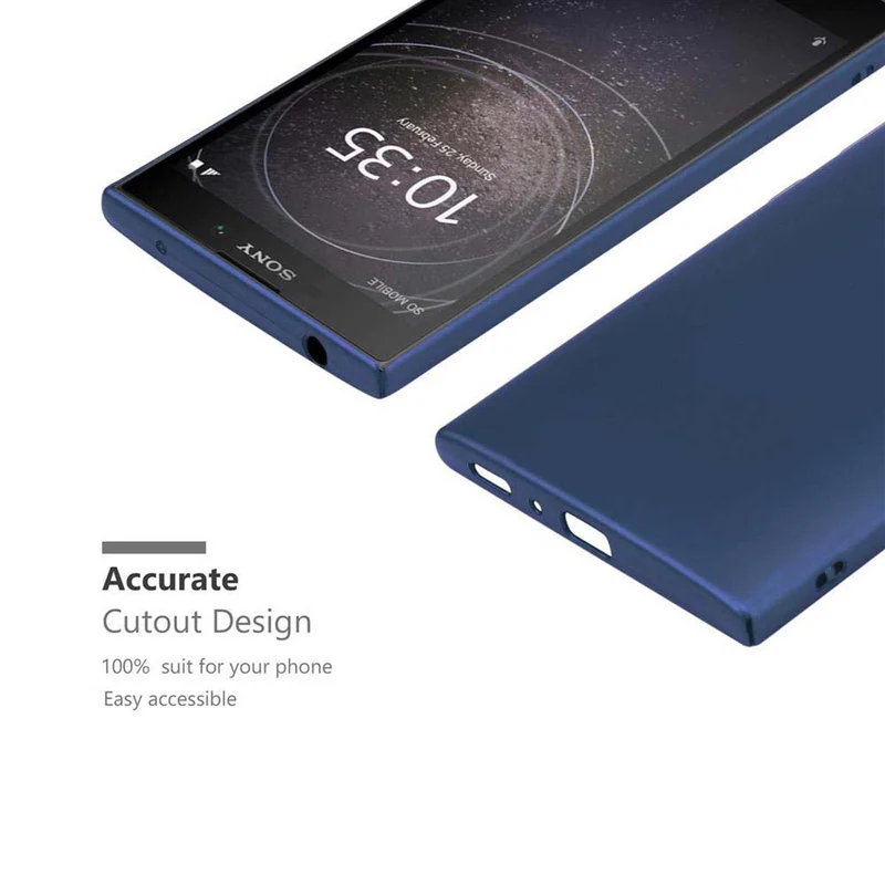 Cadorabo Hülle kompatibel mit Sony Xperia L2 Hard Case Schutzhülle in Metall Optik gegen Kratzer und Stöße