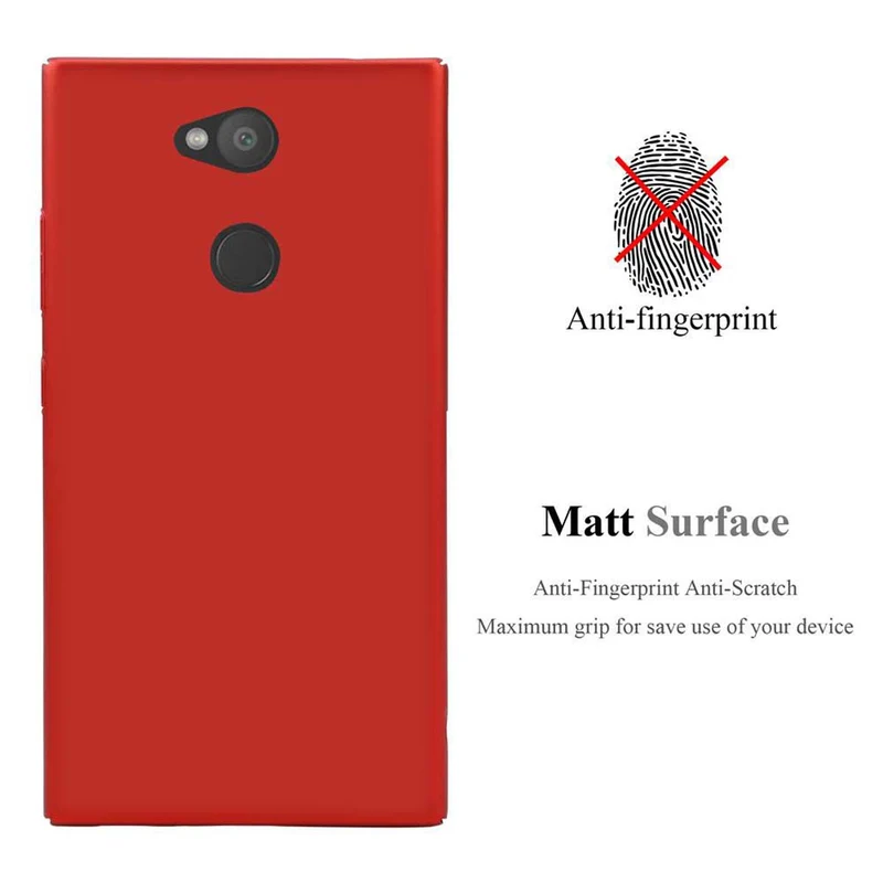 Cadorabo Hülle kompatibel mit Sony Xperia L2 Hard Case Schutzhülle in Metall Optik gegen Kratzer und Stöße