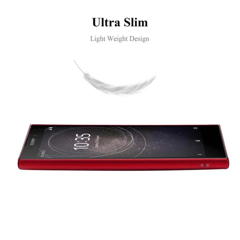 Cadorabo Hülle kompatibel mit Sony Xperia L2 Hard Case Schutzhülle in Metall Optik gegen Kratzer und Stöße