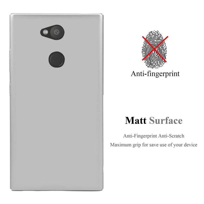 Cadorabo Hülle kompatibel mit Sony Xperia L2 Hard Case Schutzhülle in Metall Optik gegen Kratzer und Stöße