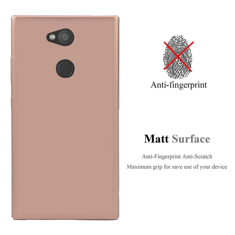 Cadorabo Hülle kompatibel mit Sony Xperia L2 Hard Case Schutzhülle in Metall Optik gegen Kratzer und Stöße