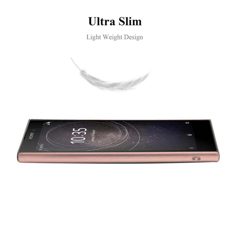 Cadorabo Hülle kompatibel mit Sony Xperia L2 Hard Case Schutzhülle in Metall Optik gegen Kratzer und Stöße