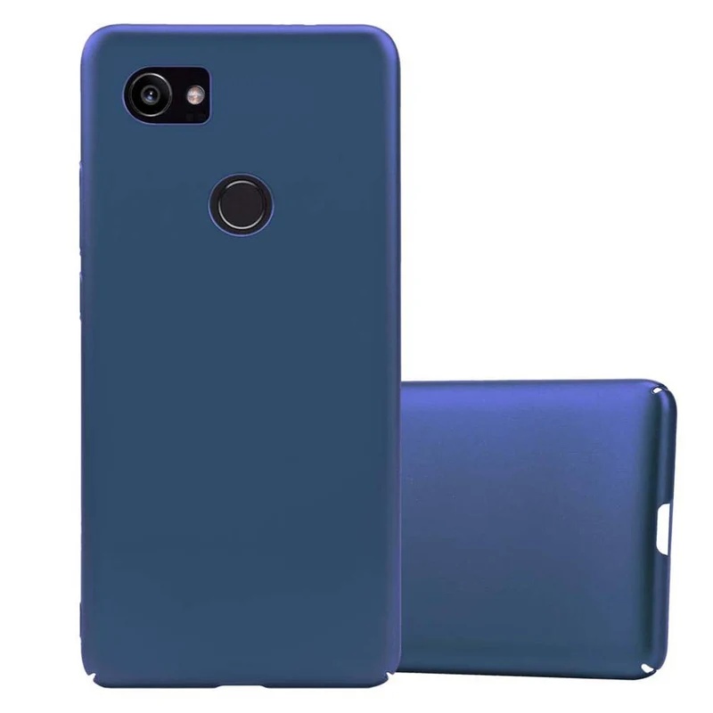 Cadorabo Hülle kompatibel mit Google PIXEL 2 XL Hard Case Schutzhülle in Metall Optik gegen Kratzer und Stöße