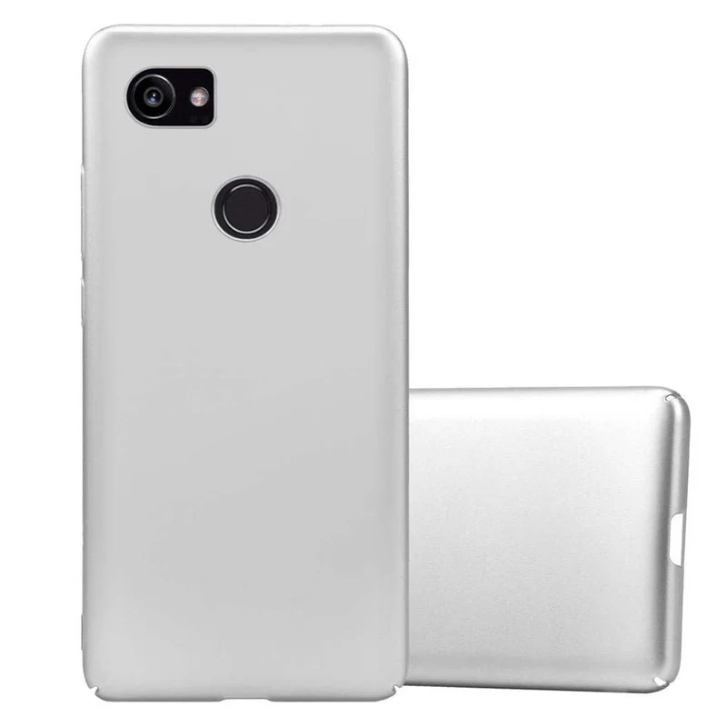 Cadorabo Hülle kompatibel mit Google PIXEL 2 XL Hard Case Schutzhülle in Metall Optik gegen Kratzer und Stöße