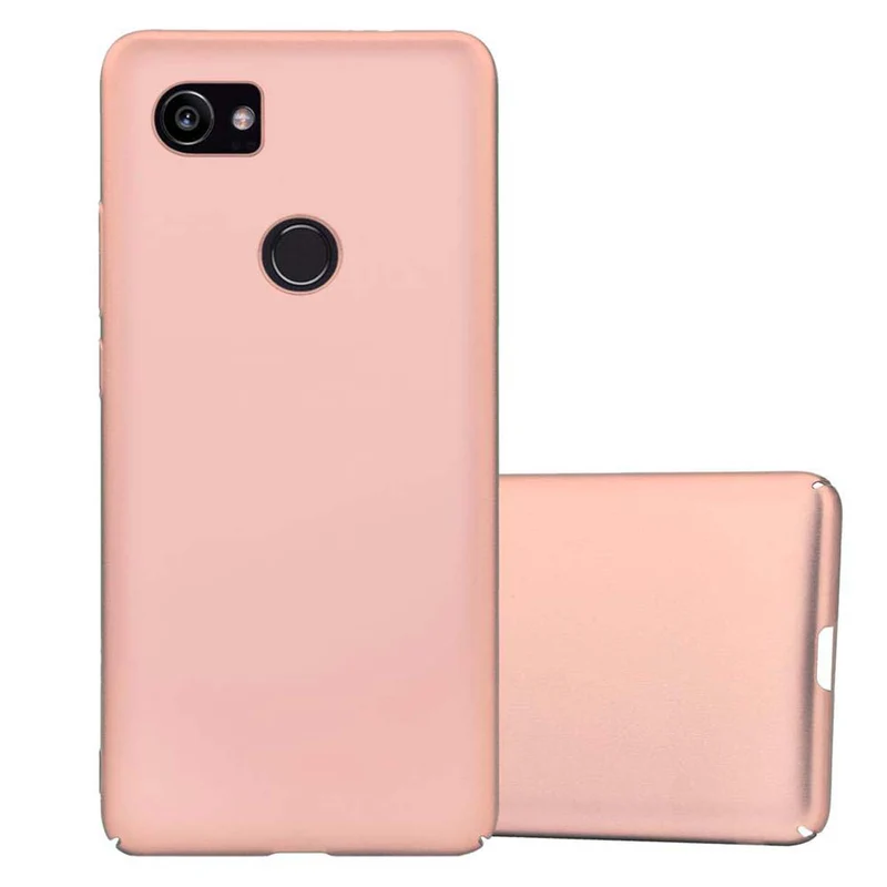 Cadorabo Hülle kompatibel mit Google PIXEL 2 XL Hard Case Schutzhülle in Metall Optik gegen Kratzer und Stöße