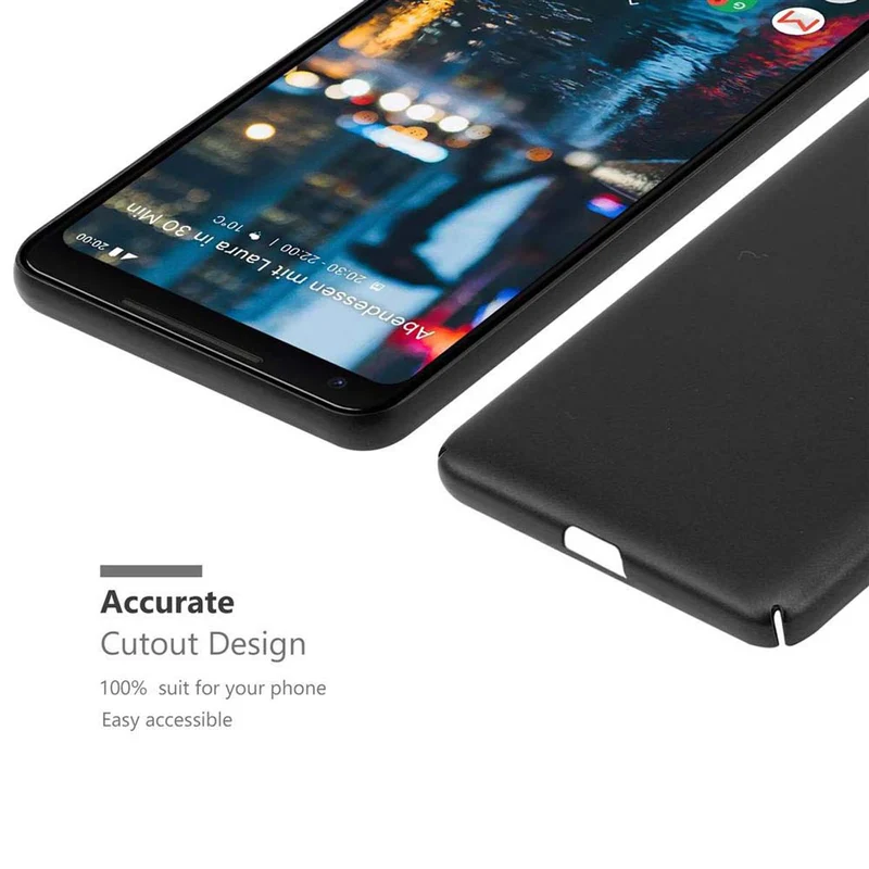 Cadorabo Hülle kompatibel mit Google PIXEL 2 XL Hard Case Schutzhülle in Metall Optik gegen Kratzer und Stöße