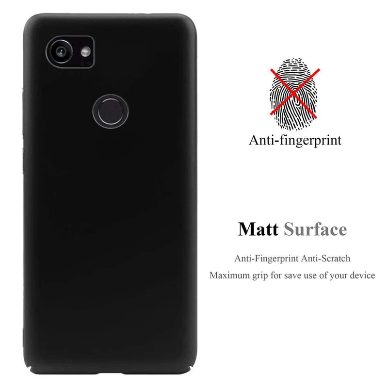 Cadorabo Hülle kompatibel mit Google PIXEL 2 XL Hard Case Schutzhülle in Metall Optik gegen Kratzer und Stöße