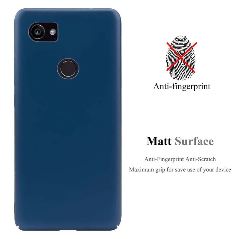 Cadorabo Hülle kompatibel mit Google PIXEL 2 XL Hard Case Schutzhülle in Metall Optik gegen Kratzer und Stöße