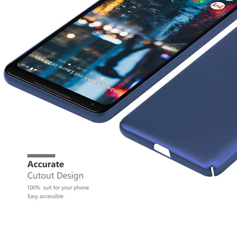 Cadorabo Hülle kompatibel mit Google PIXEL 2 XL Hard Case Schutzhülle in Metall Optik gegen Kratzer und Stöße