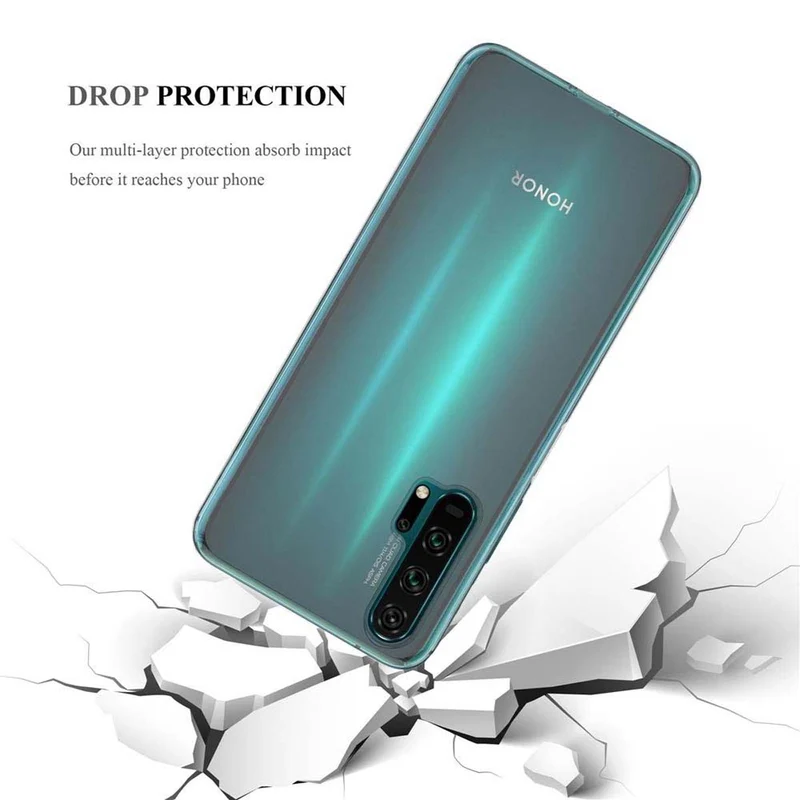 Cadorabo Hülle kompatibel mit Honor 20 PRO Schutzhülle aus flexiblem TPU Silikon
