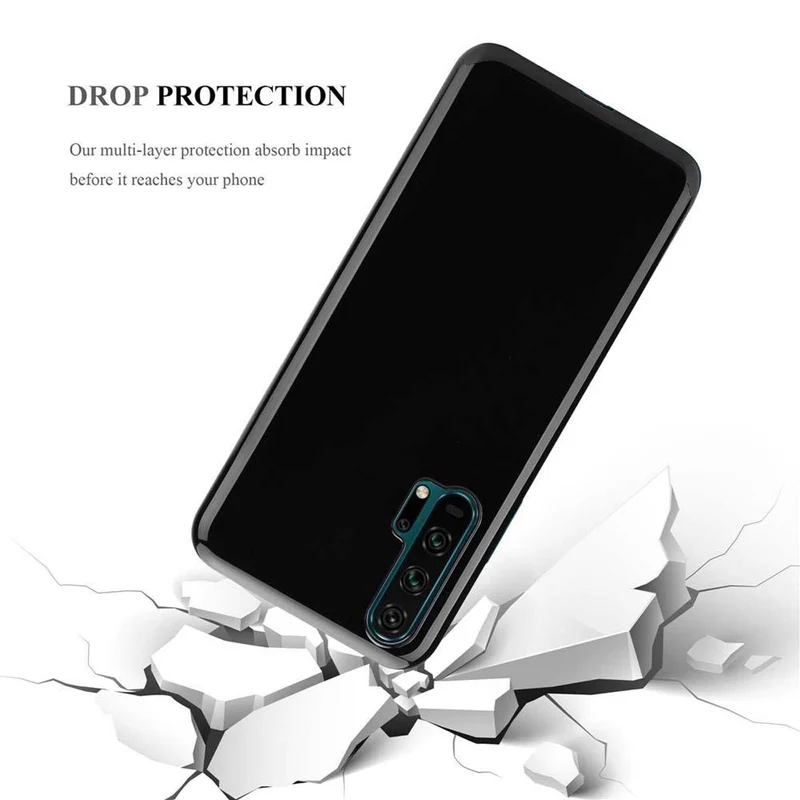 Cadorabo Hülle kompatibel mit Honor 20 PRO Schutzhülle aus flexiblem TPU Silikon