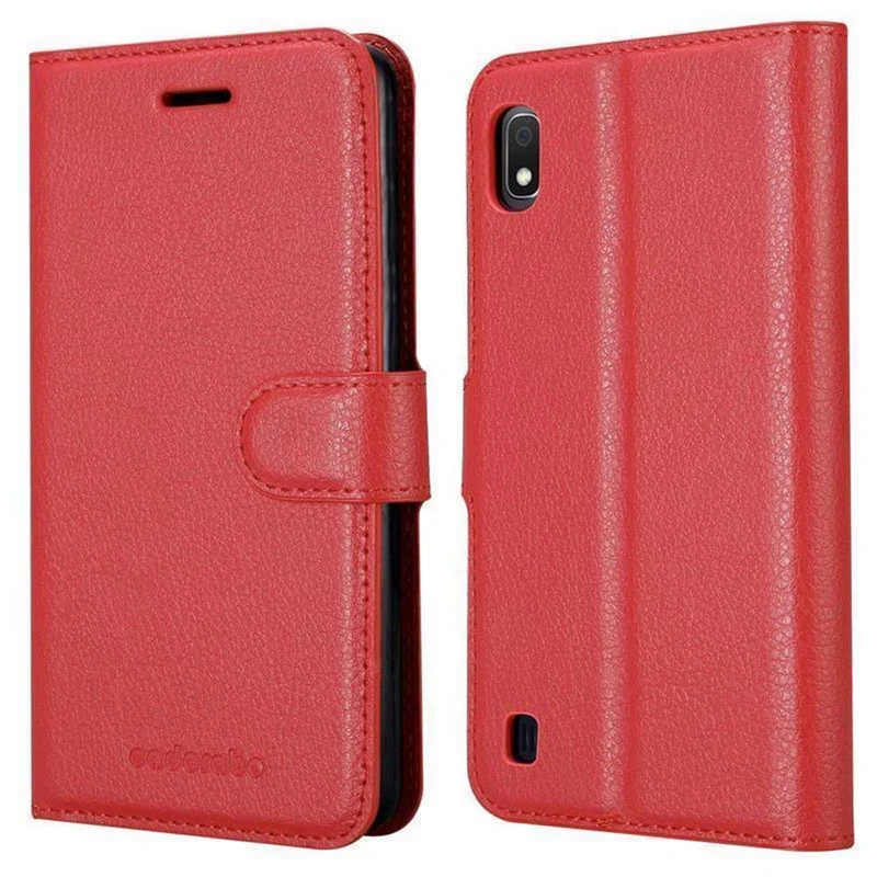 Cadorabo Hülle kompatibel mit Samsung Galaxy A10 / M10 Schutzhülle mit Magnetverschluss, Standfunktion und Kartenfach