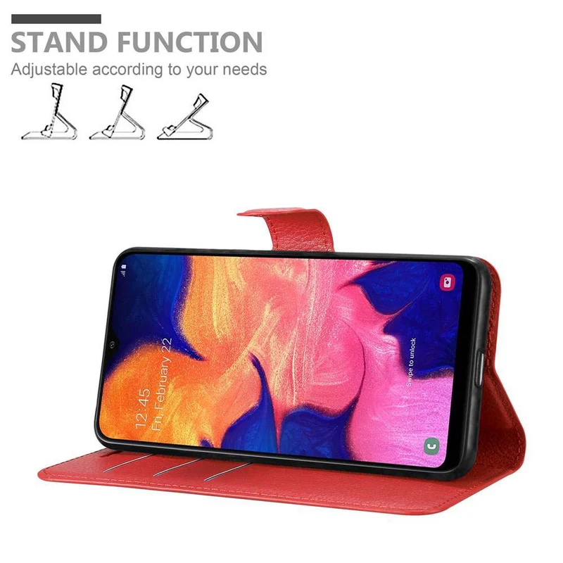 Cadorabo Hülle kompatibel mit Samsung Galaxy A10 / M10 Schutzhülle mit Magnetverschluss, Standfunktion und Kartenfach