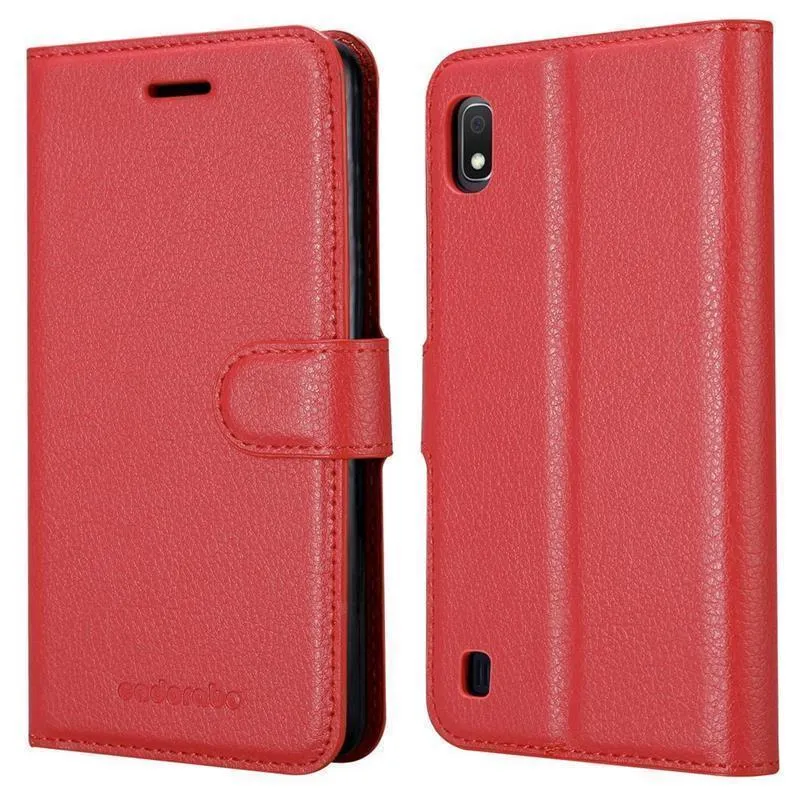 Cadorabo Hülle kompatibel mit Samsung Galaxy A10 / M10 Schutzhülle mit Magnetverschluss, Standfunktion und Kartenfach