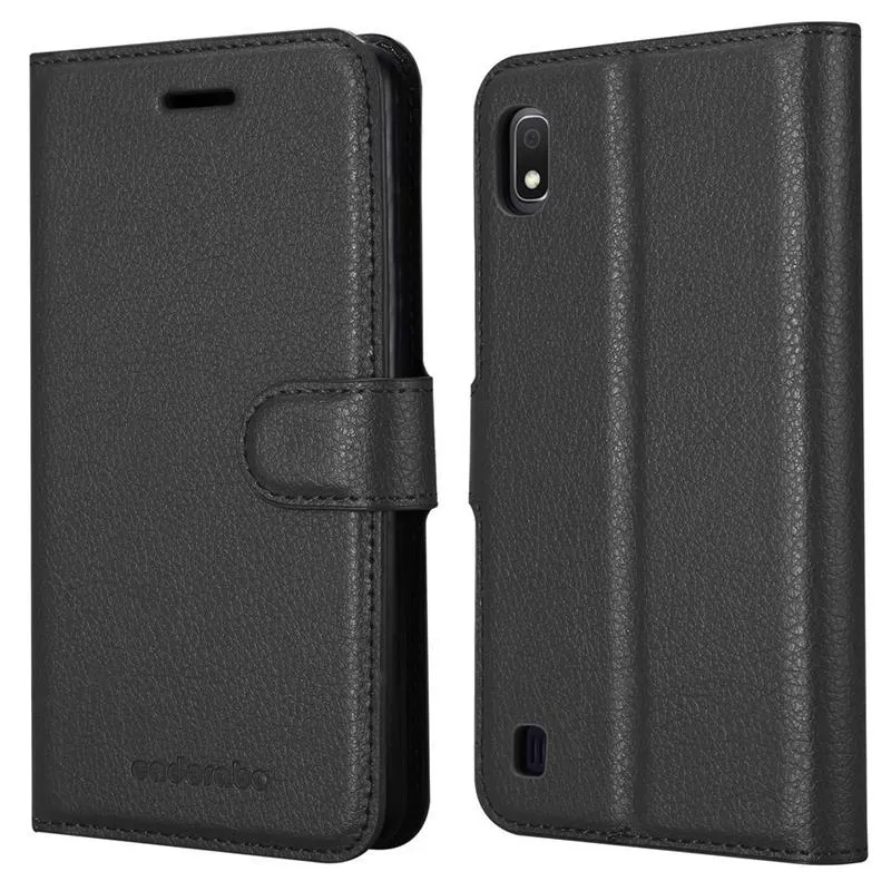 Cadorabo Hülle kompatibel mit Samsung Galaxy A10 / M10 Schutzhülle mit Magnetverschluss, Standfunktion und Kartenfach