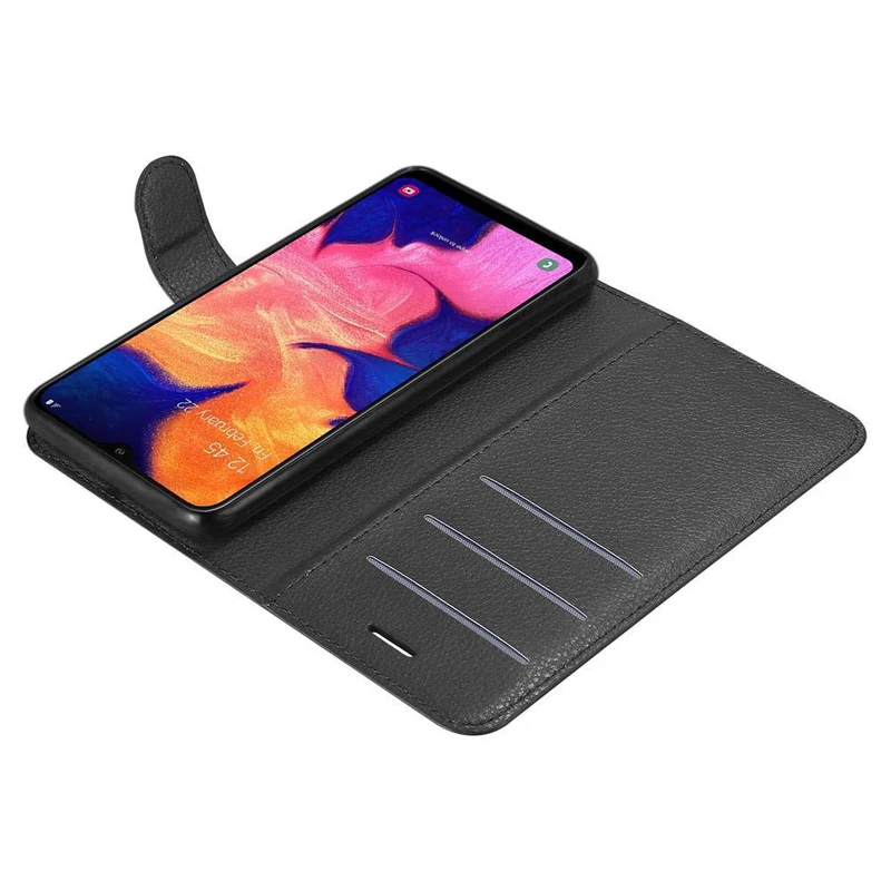 Cadorabo Hülle kompatibel mit Samsung Galaxy A10 / M10 Schutzhülle mit Magnetverschluss, Standfunktion und Kartenfach