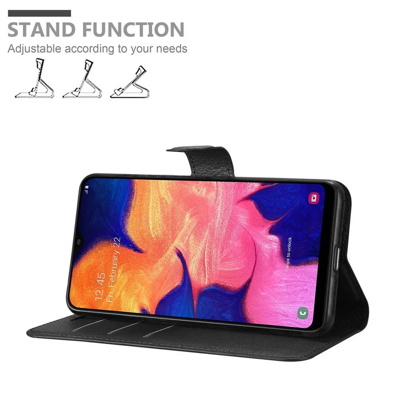 Cadorabo Hülle kompatibel mit Samsung Galaxy A10 / M10 Schutzhülle mit Magnetverschluss, Standfunktion und Kartenfach
