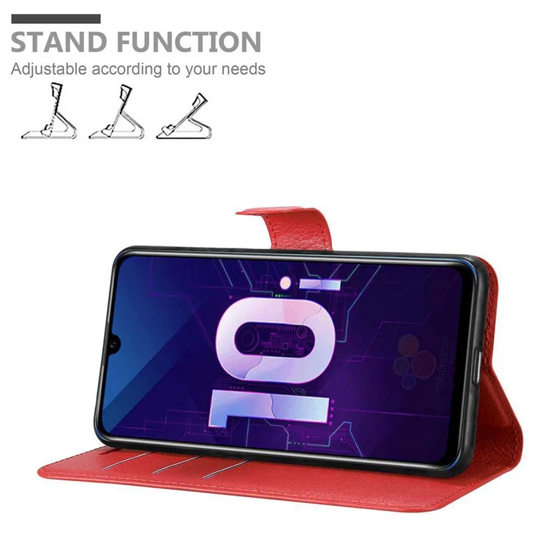 Cadorabo Hülle kompatibel mit Honor 10i / 20i / 20 LITE / Huawei Enjoy 9S Schutzhülle mit Magnetverschluss, Standfunktion und Kartenfach